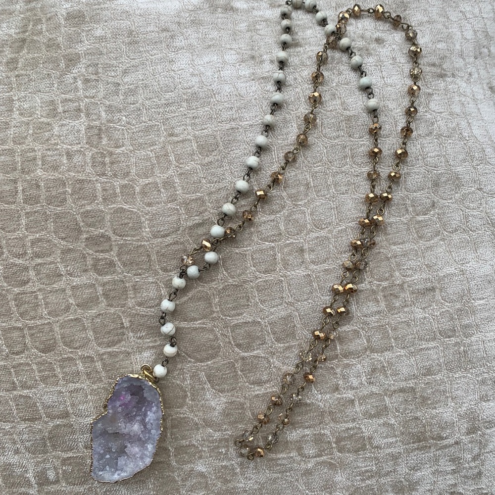Geo stone necklace